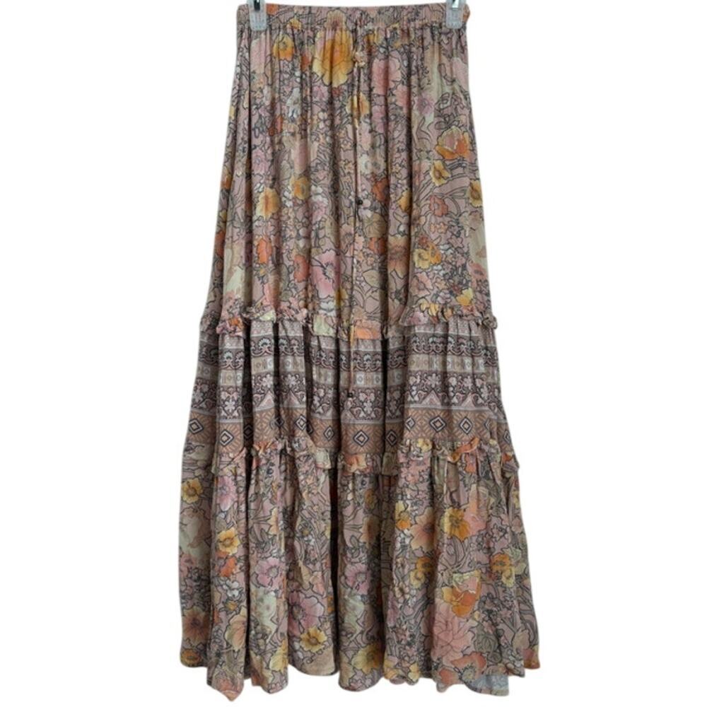SPELL Amethyst Maxi Skirt In Blush Size Small - Picture 2 of 6